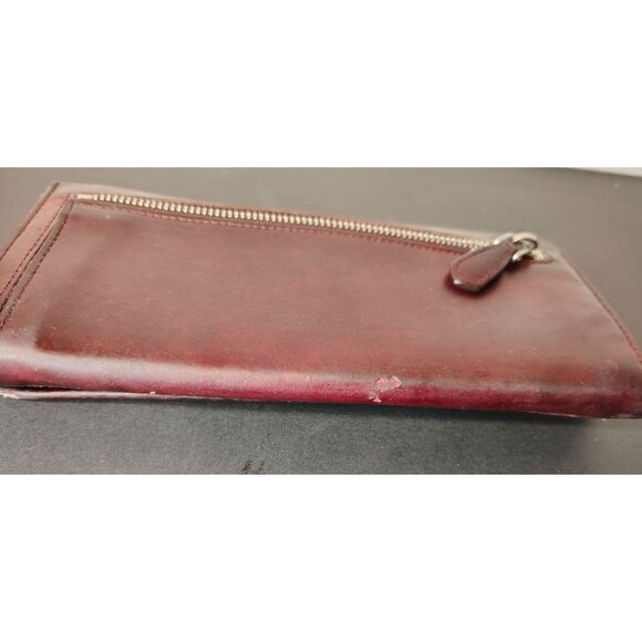 Vintage Prada Leather Wallet, Magenta Purple, Bow, Snap Close Italy READ - Picture 4 of 11